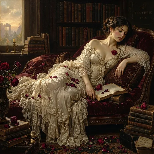 MAI-Image 2.6 Flash drew a baroque library